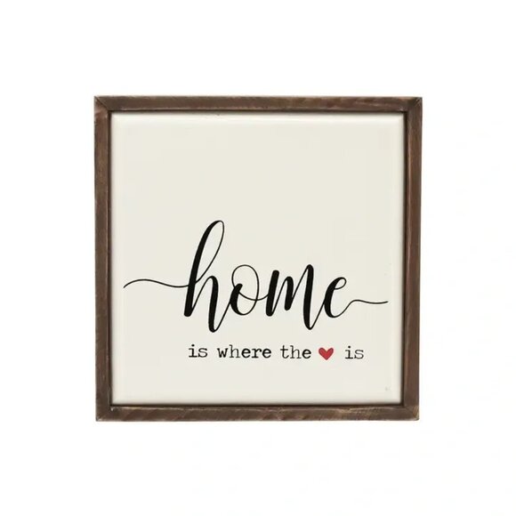 ($6) Home is Where the Heart is Sign - Picture 2 of 4